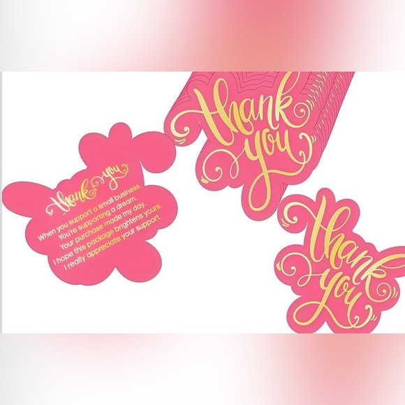 Other - Thank You Double Sided Cards for Shipping Qty25 NWOT